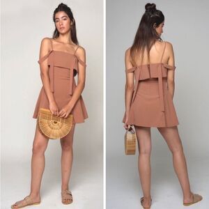 Cistar‎ ⋆ Sanne off the Shoulder Dress Button Accent Mini